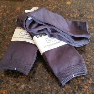 Merona 5x bamboo socks grey 4-10